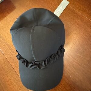 Chico's Black Ruffled Cap